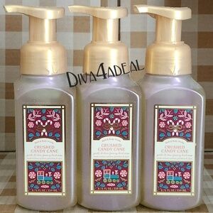 3x Bath & Body Works Crushed Candy Cane Foaming Hand Soap